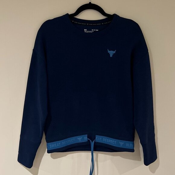 UA - Project Rock Sweater / Pullover - XS in Deep Blue - Picture 2 of 7